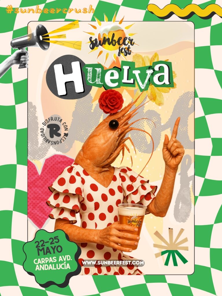 Gamba flamenca SunBeer Fest Huelva Feria de la Cerveza gamba SunBeerCrush Crush Campaña flamenca